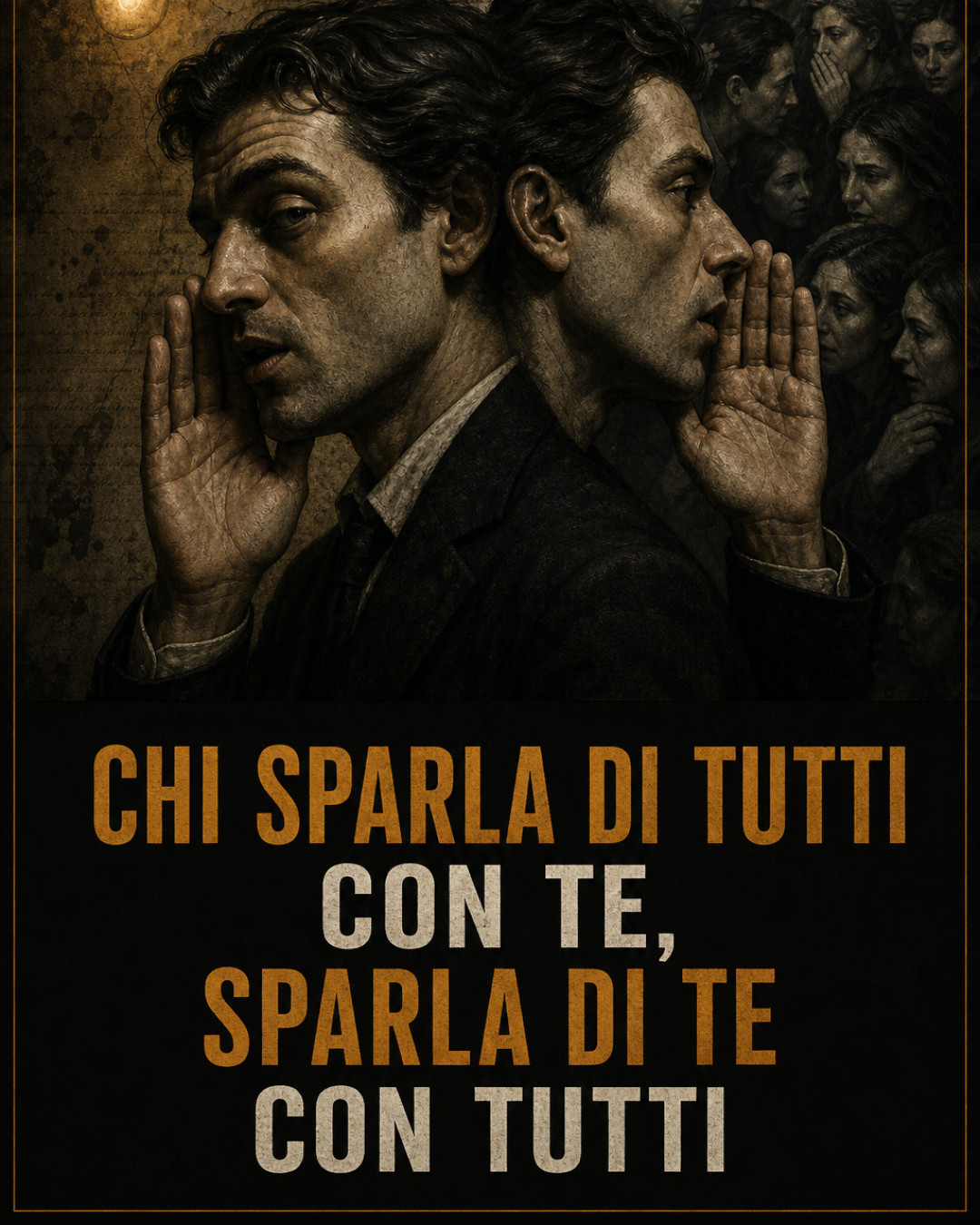 CHI SPARLA DI TUTTI CON TE, SPARLA DI TE CON TUTTI