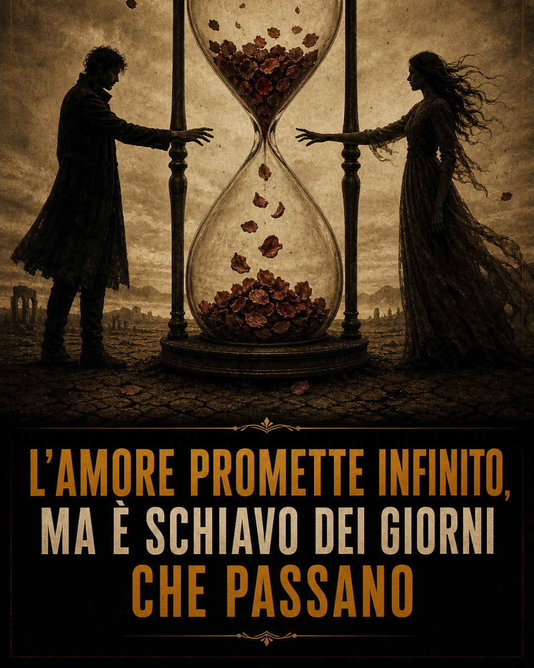 L'AMORE PROMETTE INFINITO, MA È SCHIAVO DEI GIORNI CHE PASSANO