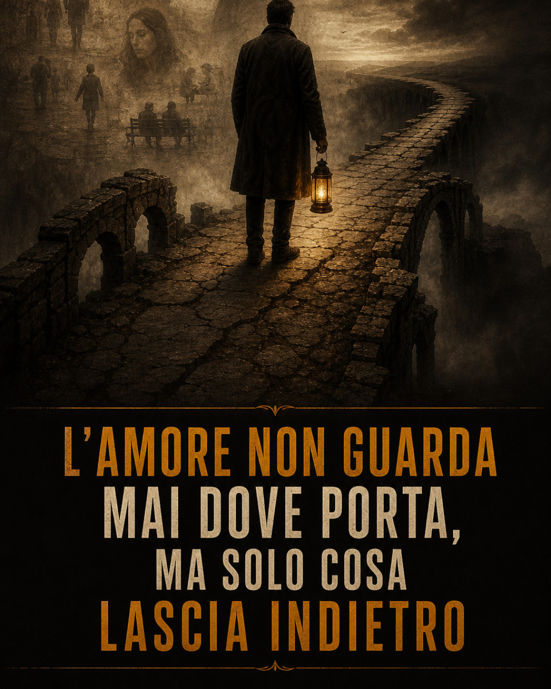 L'AMORE NON GUARDA MAI DOVE PORTA, MA SOLO COSA LASCIA INDIETRO