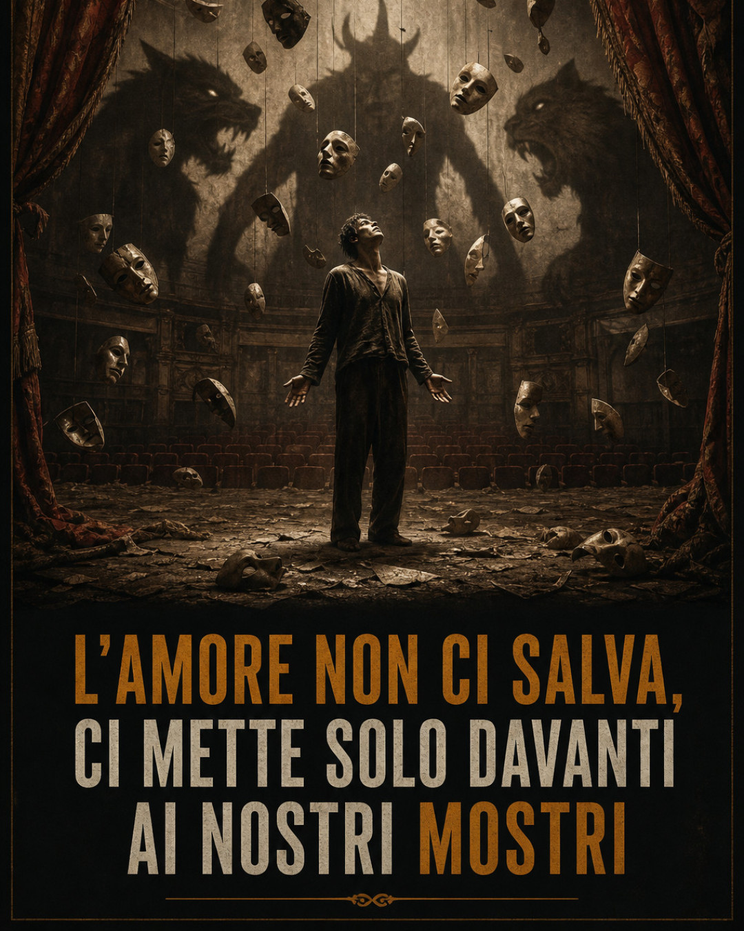 L'AMORE NON CI SALVA, CI METTE SOLO DAVANTI AI NOSTRI MOSTRI