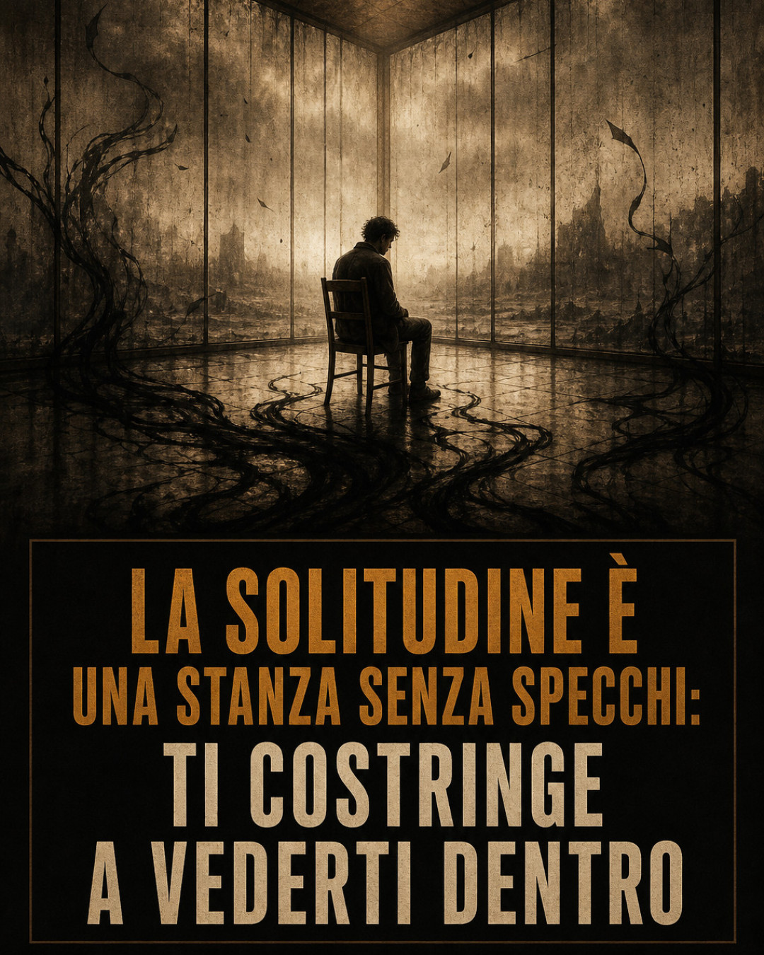 LA SOLITUDINE È UNA STANZA SENZA SPECCHI: TI COSTRINGE A VEDERTI DENTRO