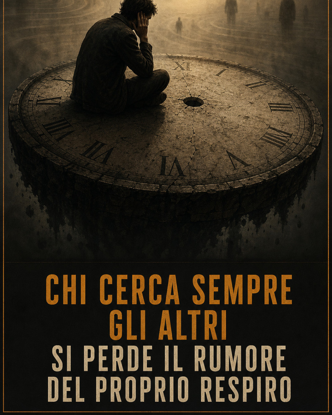 CHI CERCA SEMPRE GLI ALTRI SI PERDE IL RUMORE DEL PROPRIO RESPIRO