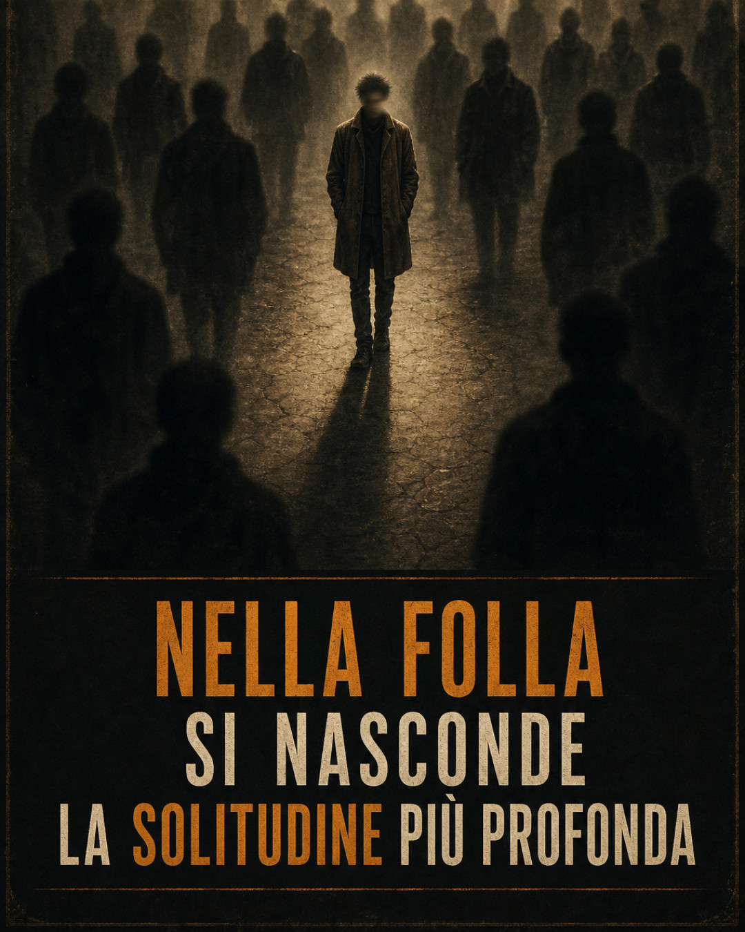 NELLA FOLLA SI NASCONDE LA SOLITUDINE PIÙ PROFONDA