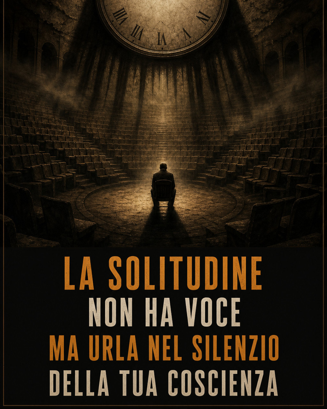 LA SOLITUDINE NON HA VOCE MA URLA NEL SILENZIO DELLA TUA COSCIENZA