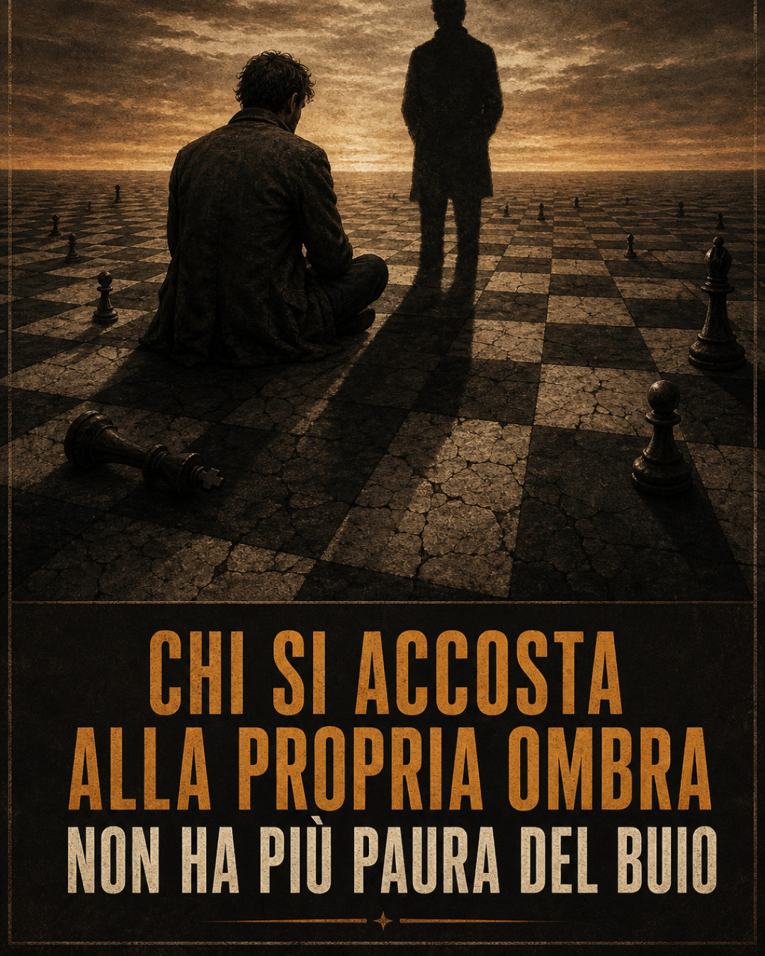 CHI SI ACCOSTA ALLA PROPRIA OMBRA NON HA PIÙ PAURA DEL BUIO