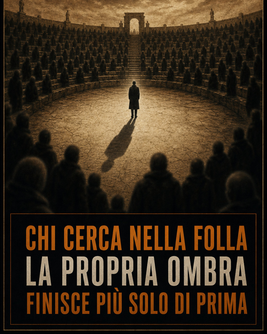 CHI CERCA NELLA FOLLA LA PROPRIA OMBRA FINISCE PIÙ SOLO DI PRIMA