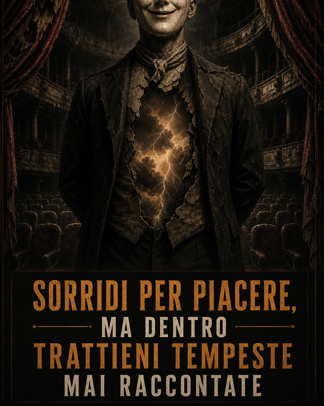 SORRIDI PER PIACERE, MA DENTRO TRATTIENI TEMPESTE MAI RACCONTATE