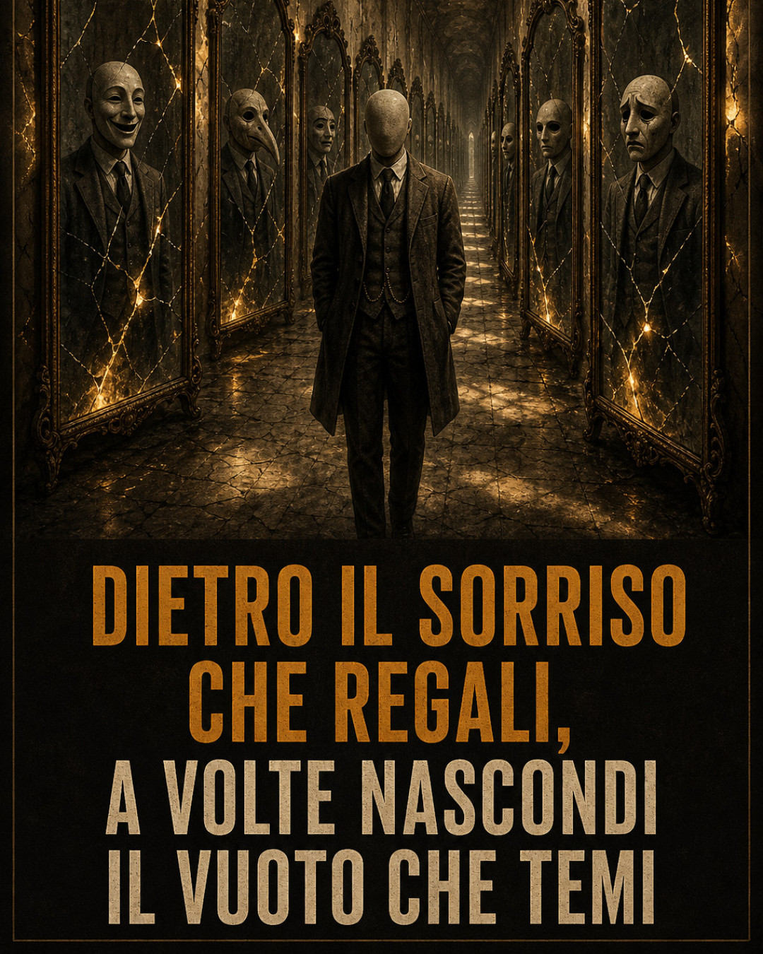 DIETRO IL SORRISO CHE REGALI, A VOLTE NASCONDI IL VUOTO CHE TEMI