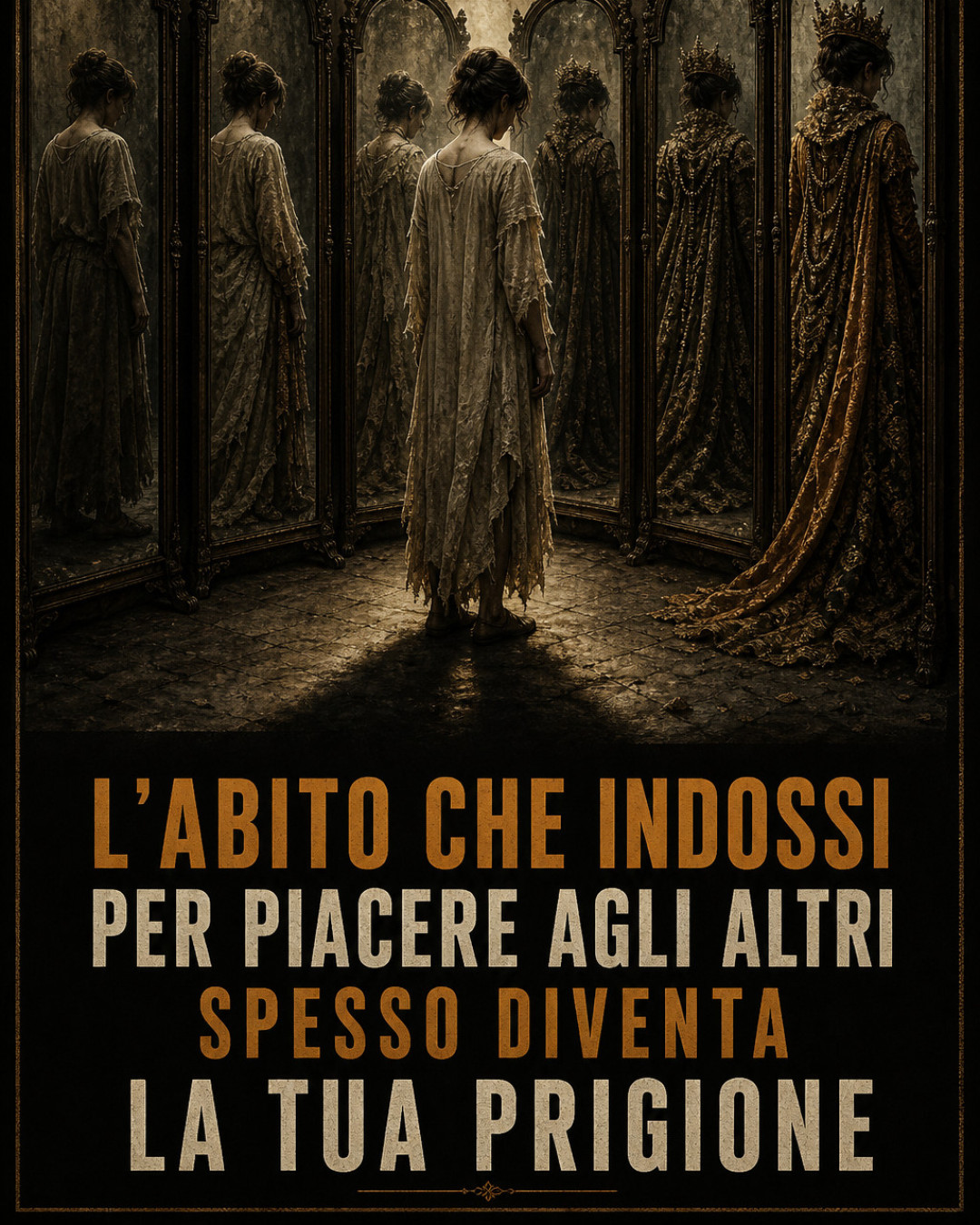 L'ABITO CHE INDOSSI PER PIACERE AGLI ALTRI SPESSO DIVENTA LA TUA PRIGIONE