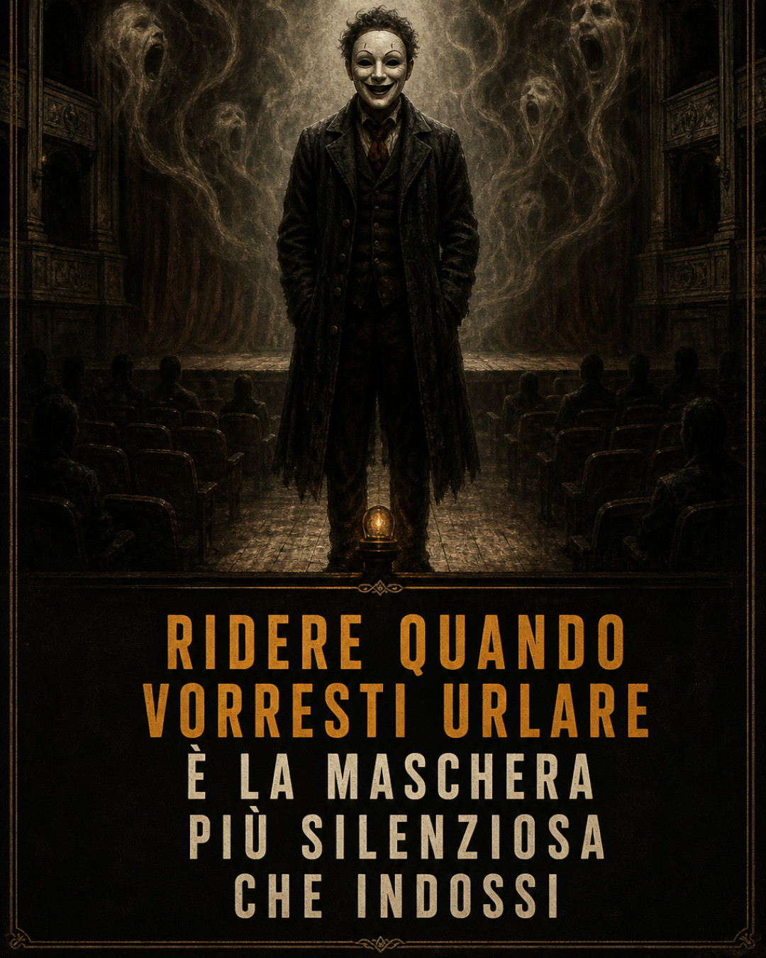 RIDERE QUANDO VORRESTI URLARE È LA MASCHERA PIÙ SILENZIOSA CHE INDOSSI