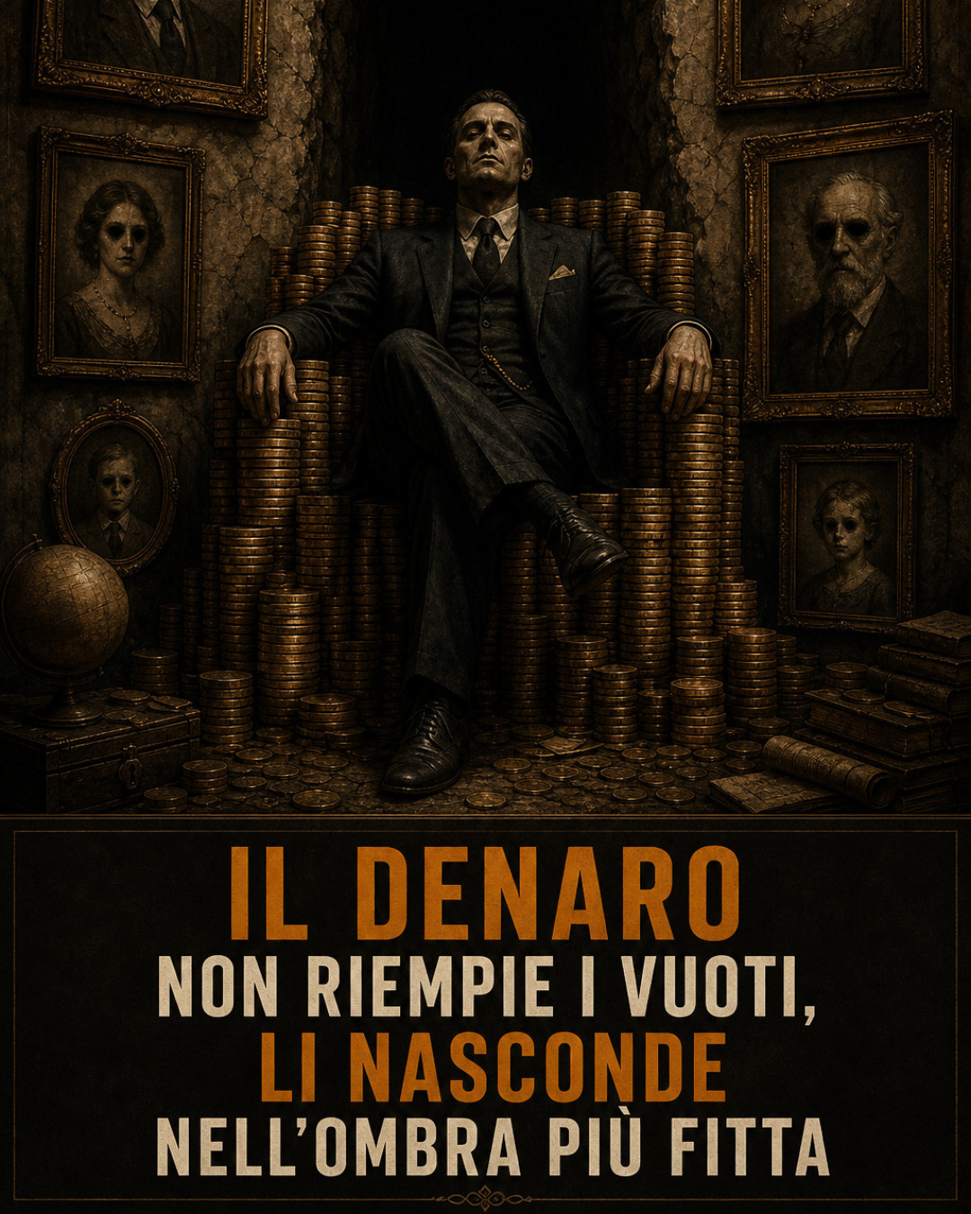 IL DENARO NON RIEMPIE I VUOTI, LI NASCONDE NELL'OMBRA PIÙ FITTA
