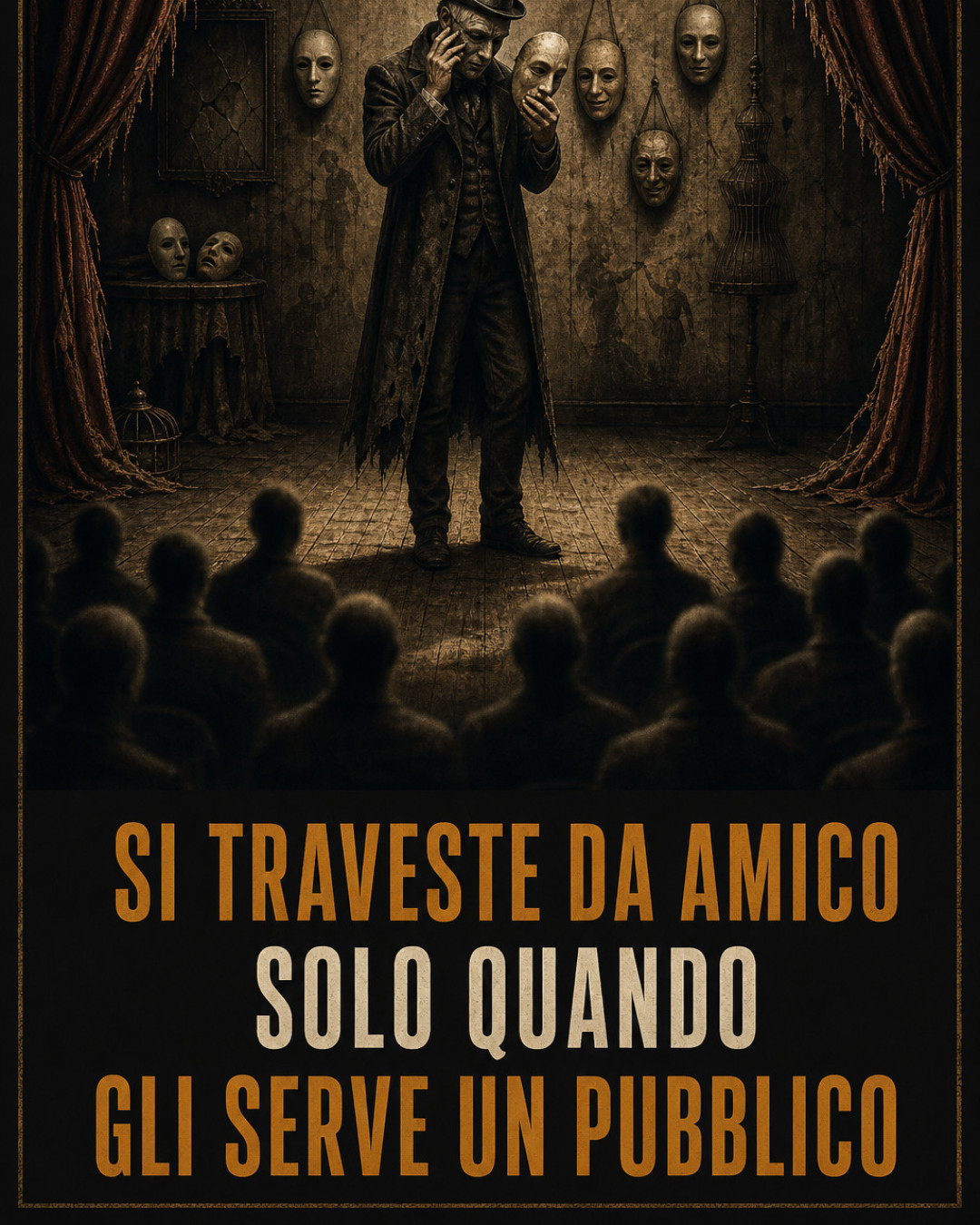 SI TRAVESTE DA AMICO SOLO QUANDO GLI SERVE UN PUBBLICO