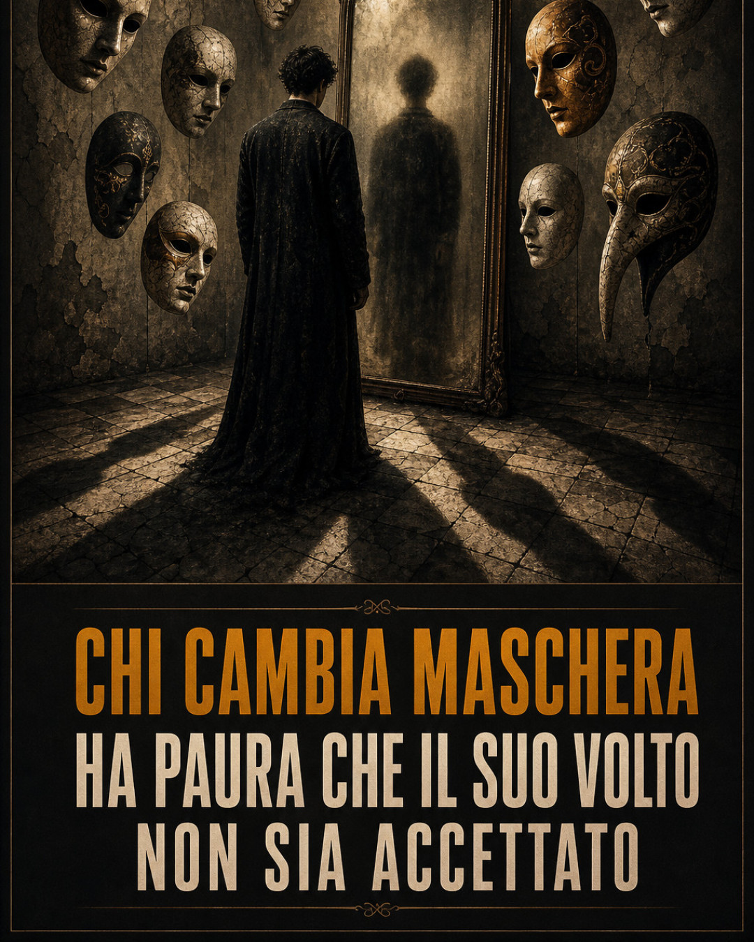 CHI CAMBIA MASCHERA HA PAURA CHE IL SUO VOLTO NON SIA ACCETTATO
