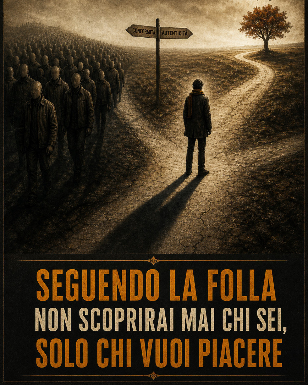 SEGUENDO LA FOLLA NON SCOPRIRAI MAI CHI SEI, SOLO CHI VUOI PIACERE