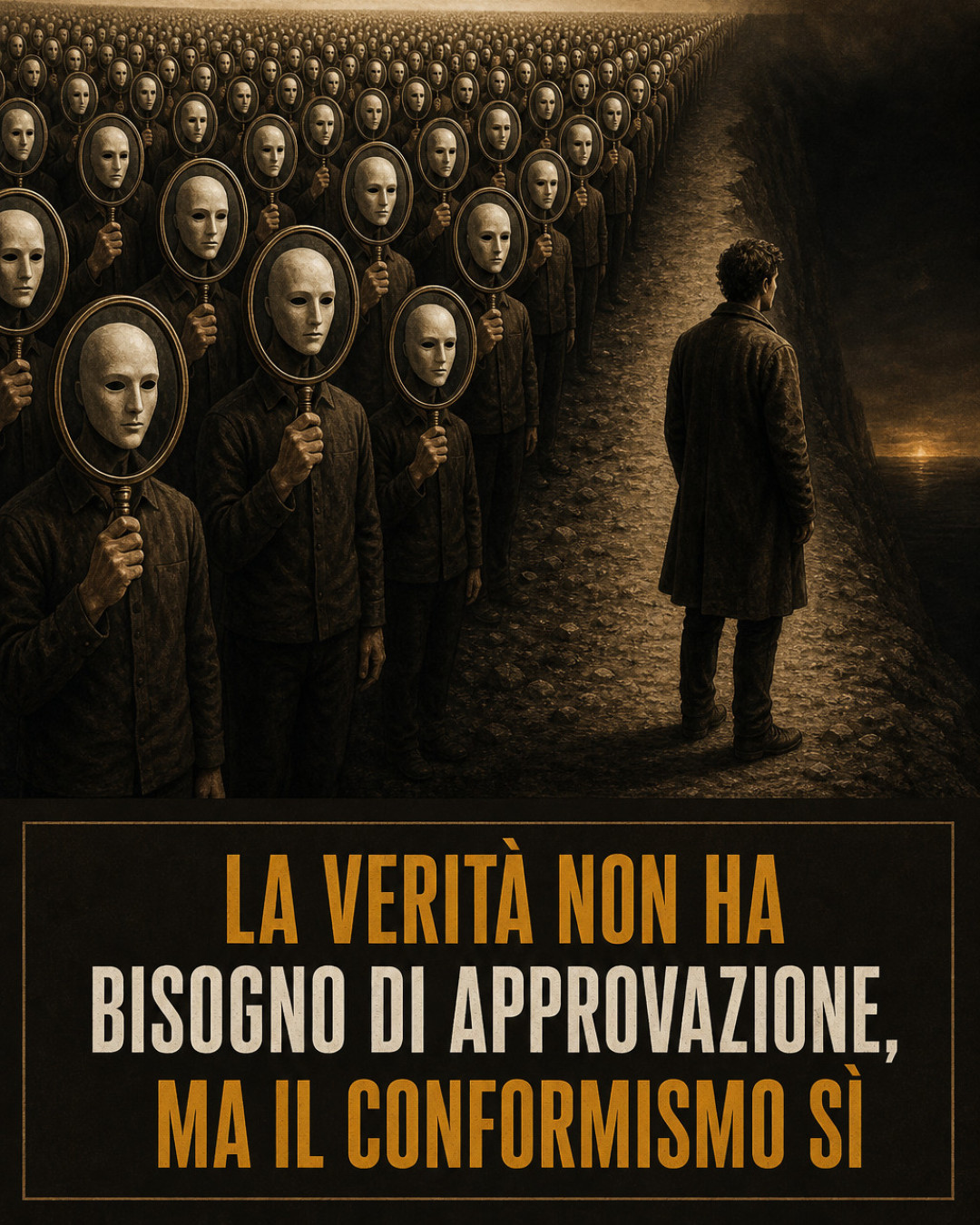 LA VERITÀ NON HA BISOGNO DI APPROVAZIONE, MA IL CONFORMISMO SÌ