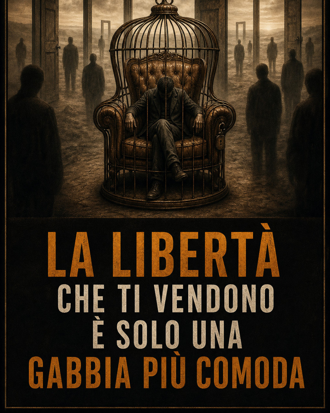 LA LIBERTÀ CHE TI VENDONO È SOLO UNA GABBIA PIÙ COMODA