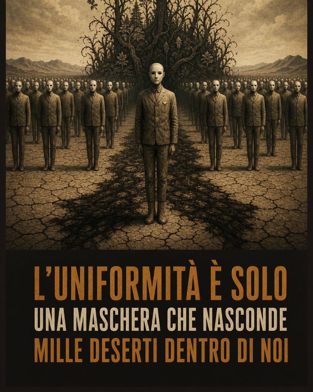 L'UNIFORMITÀ È SOLO UNA MASCHERA CHE NASCONDE MILLE DESERTI DENTRO DI NOI