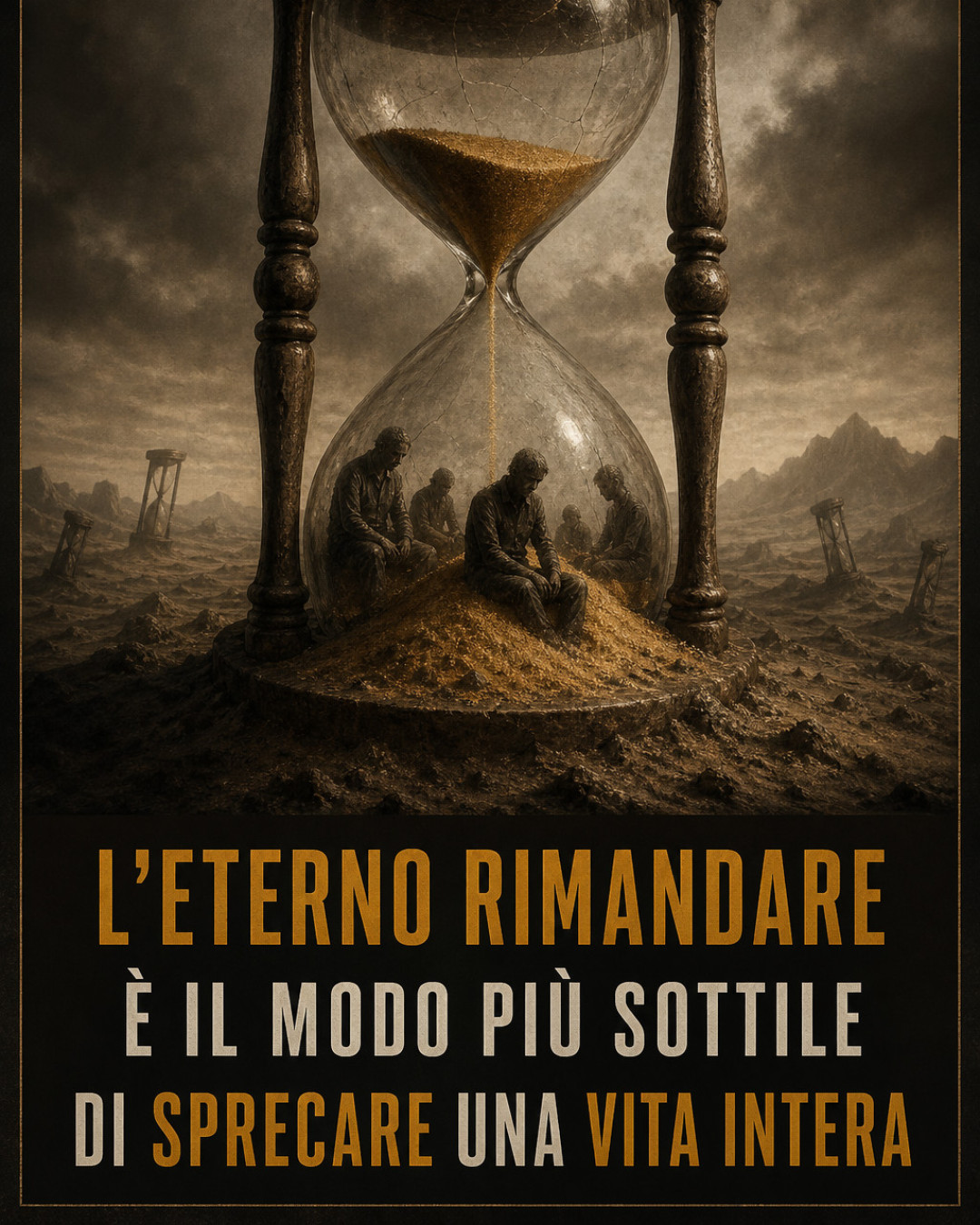 L'ETERNO RIMANDARE È IL MODO PIÙ SOTTILE DI SPRECARE UNA VITA INTERA